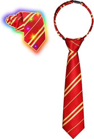 LED Cosplay Tie for Magic School, Halloween Costume Accessories Light Up Necktie for Pretend Play, Kids Teens Gift in Saudi Arabia