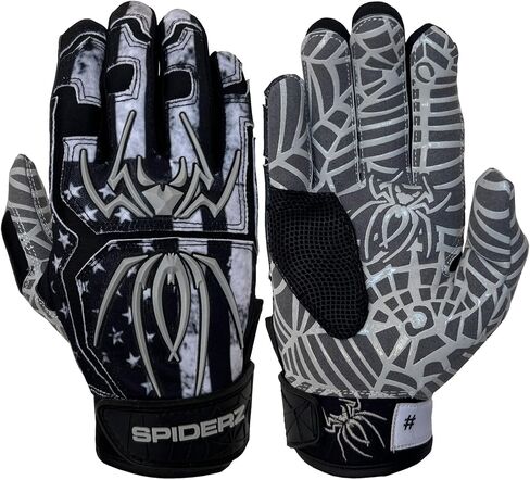 Spiderz Adult Hybrid Batting Gloves Pair-XL-White/White in Saudi Arabia