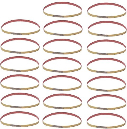Sandpaper Belt, 20Pcs Sanding Abrasive Strip Replacement 20 Pieces Tape Sanders Tool for Sander 330x10mm600 Machine Special Metal Polishing and Deburring (120#) in Saudi Arabia