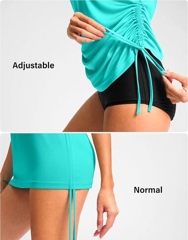 Soothfeel Women's Swim Shirt UPF 50+ Short Sleeve Rash Guard SPF UV Sun Protection Swimming Swimsuit Bathing Suit Top Only in Saudi Arabia