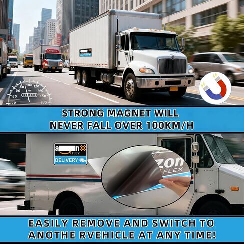 Car Magnets Flex Driver ، علامة سيارة سائق توصيل مرنة عاكسة للخدمة الثقيلة ، 2pcs مغناطيسات Car Rural Carrier تسليم للسيارات ، سيارات الدفع الرباعي ، الشاحنات ، ملصق المصد in Kuwait
