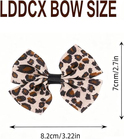 Baby girls leopard hair bow Clips Pin,leopard print bow hairpin for women(FD62) (1) in Kuwait
