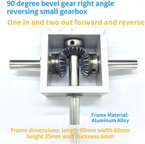 Miter Transmission 1pcs 1:1 Angle Device Commutator 90 Degree Bevel Gearbox 1.25 Module 20 Teeth Right Angle Small Reduce Gearbox Transmission Pinion Mechanical(Type1) in Kuwait