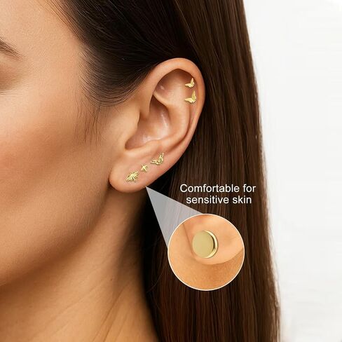 Vojo G23 Titanium threadless arics back arcors for tragus ، conch ، lip ، labret ، helix ، stilage 16g & 18g in Kuwait