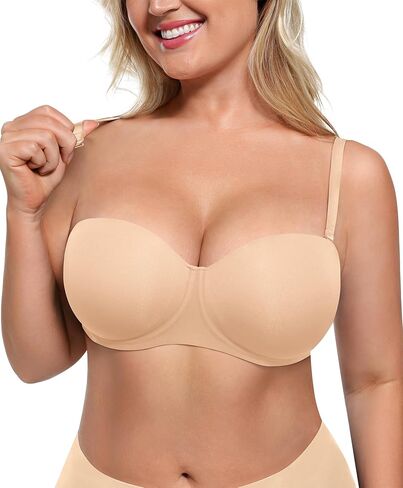 SHAPELLX Women's Minimizer Bra Convertible Strapless Underwear with Underwire Full Coverage Push Up Bras for Plus Size in Saudi Arabia
