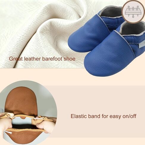 Basrakids Leather Baby Shoes Boys Girls Moccasins Infant Toddler Slippers Soft Sole Anti-Slip Baby Walking Crib Shoes in Saudi Arabia