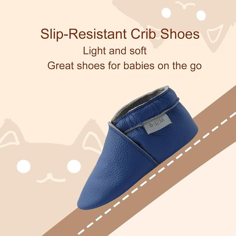 Basrakids Leather Baby Shoes Boys Girls Moccasins Infant Toddler Slippers Soft Sole Anti-Slip Baby Walking Crib Shoes in Saudi Arabia
