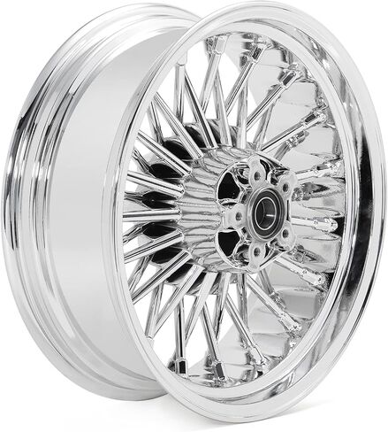 TOFR 16x5.5 Chrome Rear Wheel Rim Fat King Spokes Tubeless For Harley Dyna Super Glide Low Rider FXDB Street Bob Wide Glide 06-17 Softail FXST Standard Night Train Springer 06-10 Fat Boy 06-17 in Saudi Arabia