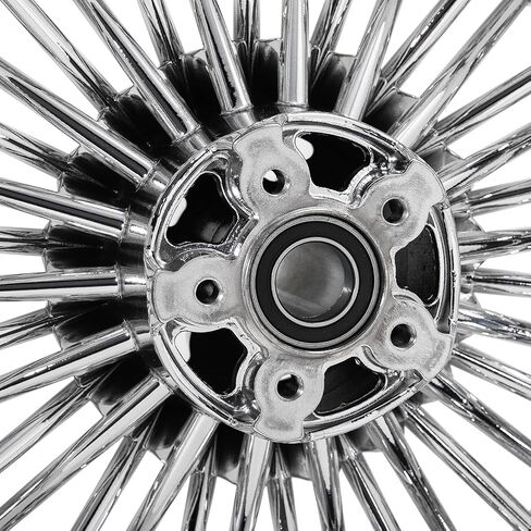 TOFR 16x5.5 Chrome Rear Wheel Rim Fat King Spokes Tubeless For Harley Dyna Super Glide Low Rider FXDB Street Bob Wide Glide 06-17 Softail FXST Standard Night Train Springer 06-10 Fat Boy 06-17 in Saudi Arabia