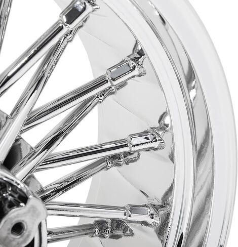 TOFR 16x5.5 Chrome Rear Wheel Rim Fat King Spokes Tubeless For Harley Dyna Super Glide Low Rider FXDB Street Bob Wide Glide 06-17 Softail FXST Standard Night Train Springer 06-10 Fat Boy 06-17 in Saudi Arabia