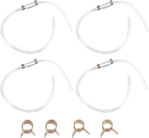 2 Sets Brake Bleeding Tool Kit, Include 4 Brake Bleeder Rubber Hose, 2 One Way Check Valves, 6 Small Clamps, Universal Car Clutch Fluid Replacement Hose for Motorcycle Electric Vehicle Car in Saudi Arabia
