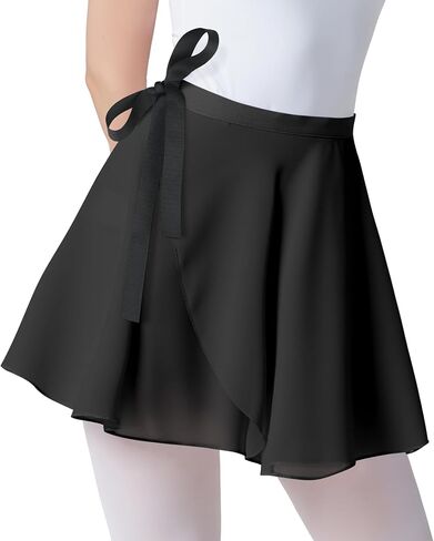 تنانير الباليه Zando Toddler for Girls Dance Ballet Skirt Women Chiffon Tie مع حزام محدد قابل للتعديل in Saudi Arabia