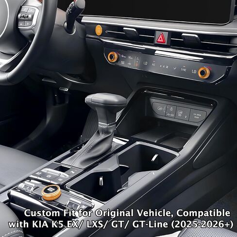 for Kia K5 2025 2026 Accessories EX/LXS/GT/GT-Line, 4pcs Aluminum Alloy Knob Cover Trim Kit (Red) - Push Start, Air Conditioning & Drive Mode - DvlynAuroa in Kuwait