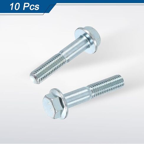 uxcell 5pcs m8-1.25 × 110 مم متري شفة سداسي سداسي الترباس الجزئي thread din 6921 مسامير مسدس مسدس الكربون مصنوع من الزنك ملون ملون in Saudi Arabia