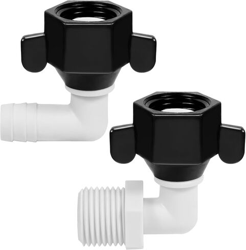 WASSERMANN RV Plumbing Parts, 1/2"NPSF-1/2"Barb Straight Swivel Adapter, Water Pump Fittings for Water Pump Strainer & RV Water Pumps, Nylon, 2 Pack in Saudi Arabia