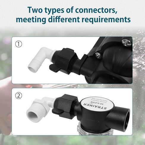 WASSERMANN RV Plumbing Parts, 1/2"NPSF-1/2"Barb Straight Swivel Adapter, Water Pump Fittings for Water Pump Strainer & RV Water Pumps, Nylon, 2 Pack in Saudi Arabia