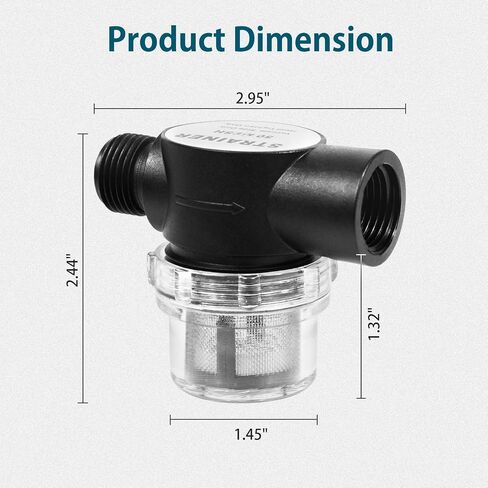 WASSERMANN RV Plumbing Parts, 1/2"NPSF-1/2"Barb Straight Swivel Adapter, Water Pump Fittings for Water Pump Strainer & RV Water Pumps, Nylon, 2 Pack in Saudi Arabia