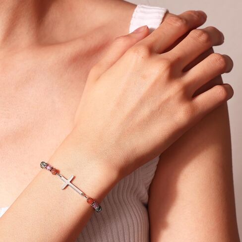 Dainty Cross Bracelet for Women, Christian Gifts for Women Friends Sister Daughter Mom Sister in Christ on Birthday Easter Christmas Stocking Stuffers Friendship Jewelry in Kuwait