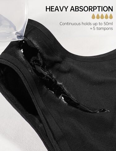 فترة القطن للسيدات ملابس داخلية مقاومة للامتصاص العالي 3 حزمة عادية وحجم زائد in Kuwait