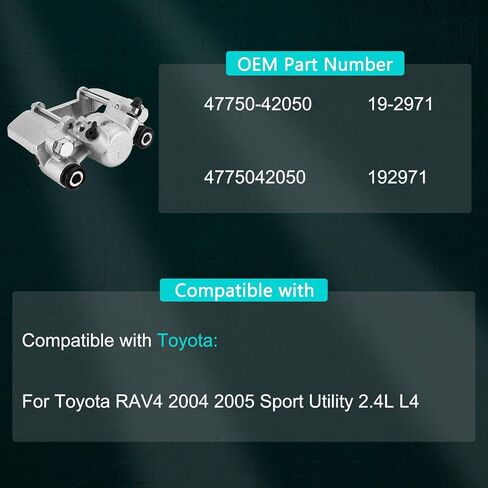 4773042050 4775042050 2pcs مجموعة فرامل الفرامل اليسرى اليسرى اليسرى مجموعة W/O قوس (2.4L L4) متوافق مع Toyota RAV4 2004 2005 استبدال 47730-42050 47750-42050505050 in Kuwait