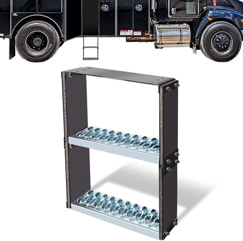 Universal Flexible Rubber Truck Step, Rubber Steps for Trucks to Mitigate Off-Road Impact, Hot Dipped Galvanized Steel Semi Trailer Cable Step, Commercial Truck Accessories with 14" Wide x 10" Tall in Kuwait