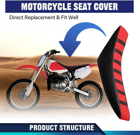 PIT66 دراجة نارية من الجلد الناعم ، متوافق مع Honda CR125R CR250R CR500R CR80R CRF100F CRF125F CRF150F (RED) in Kuwait