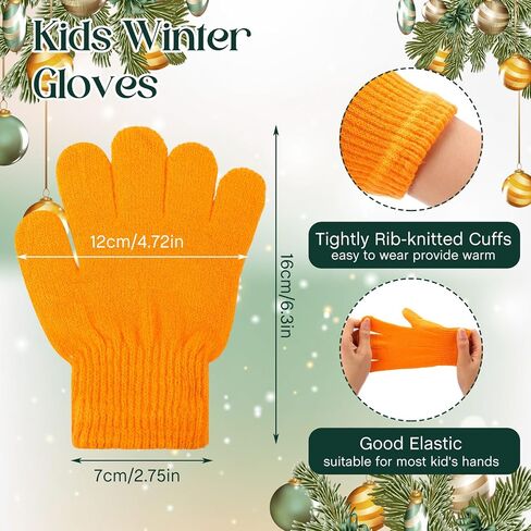 30 Set Kids Winter Beanie and Gloves Bulk Warm Knit Hat Gloves Pack Unisex Cold Weather Hat Cap for Boys Girls Homeless Shelters Supplies Bulk in Kuwait