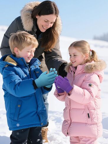 Cooraby 6 Pairs Kids Warm Magic Gloves Winter Stretchy Knit Gloves for Boys Girls in Saudi Arabia