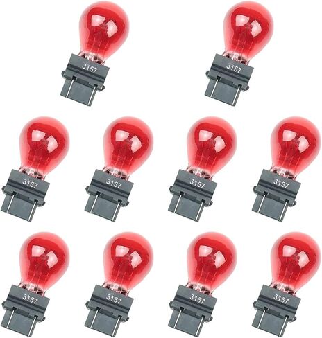 10 PCS 3157 لمبة السيارة ، ضوء الفرامل 12V هالوجين ، ضوء الذيل ، الضوء العكسي ، بديل لمبة الإشارة ، ملاءمة عالمية لمعظم السيارات (بيضاء) in Saudi Arabia