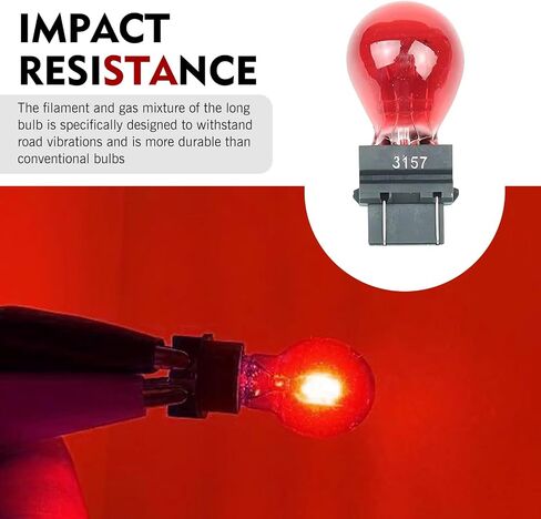 10 PCS 3157 لمبة السيارة ، ضوء الفرامل 12V هالوجين ، ضوء الذيل ، الضوء العكسي ، بديل لمبة الإشارة ، ملاءمة عالمية لمعظم السيارات (بيضاء) in Saudi Arabia
