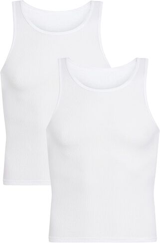 Calvin Klein Boys' Cotton Tank Top Undershirt Multipack, White, Large in Saudi Arabia
