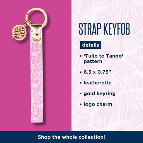 سلسلة مفتاح Lilly Lilly Pulitzer Deableteette ، ملحقًا لطيفًا للمعصم مع حلقة معدنية ، دعنا نذهب إلى الموز in Saudi Arabia