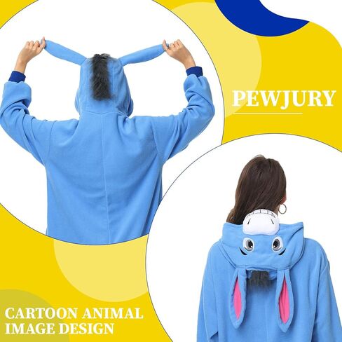 للجنسين للحيوانات ، زي هالوين - رمادي الحمير قطعة واحدة بيجاما للنساء الرجال in Kuwait