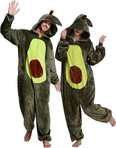 Unisex Adult Onesie Pajamas Animal Halloween Costume One Piece Cosplay Fleece Homewear in Saudi Arabia