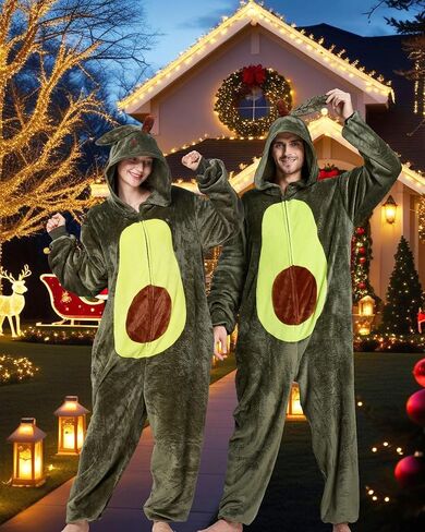 Unisex Adult Onesie Pajamas Animal Halloween Costume One Piece Cosplay Fleece Homewear in Saudi Arabia