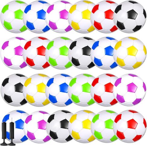 Soulchen 48 PCS Soccer Ball Ball مع المضخة المفرطة الحجم الرسمي الرياضي كرة كرة القدم في الهواء الطلق في الهواء الطلق لليئة الماكين in Saudi Arabia