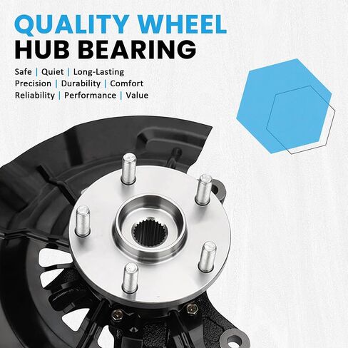 Front Left&Right Side Wheel Bearing Hub Steering Knuckle Assembly for Toyota Corolla L4 1.8L Sedan 2003 2004 2005 2006 2007 2008 Replace for 698-388 90363-40066 698-389 4321219015 in Saudi Arabia