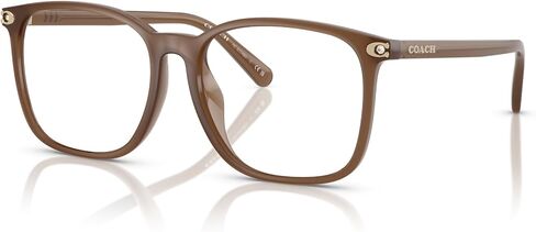 COACH Women's HC6254BD Square Prescription Eyewear Frames, Milky Tea/Demo Lens, 55 mm in Saudi Arabia