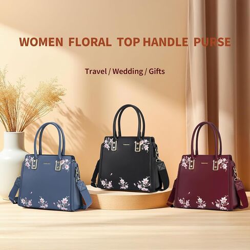 Handbags for Women with Multiple Internal Pockets in Pretty Color Combination, Women's Satchel Handbag in Kuwait