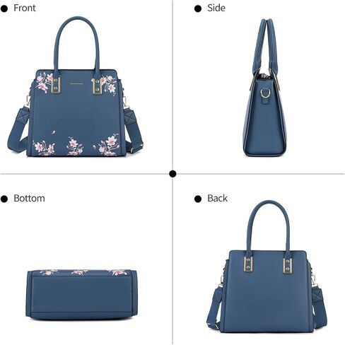 Handbags for Women with Multiple Internal Pockets in Pretty Color Combination, Women's Satchel Handbag in Kuwait