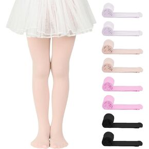 Zando 8 Pairs Halloween Tights Girls - Girls Tights for School Party,Halloween Ultra Soft Colorful Full Leggings 4-14 Years in Kuwait