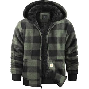 Boys Fleece Jacket with Hood Unisex Child Sherpa Lined Zip Up Warm Coat Hooded Sweatshirt Outerwear in Kuwait