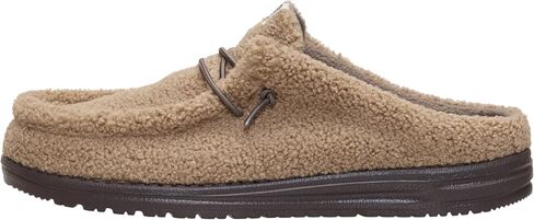 Heydude Wally Slip Sherpa Black Size 11 ، أحذية رجالي ، بغلات زلة ، مريحة وخفيفة الوزن in Kuwait