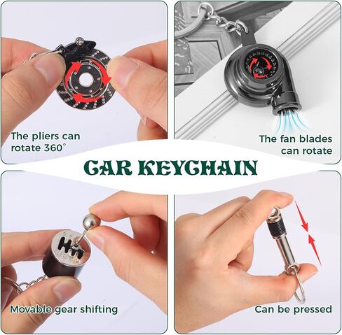 10 Pcs Keychain for Men,Made of metal Materials.Cool Keychain.First Choice for Car Enthusiast.Gifts for Car Guys. in Saudi Arabia