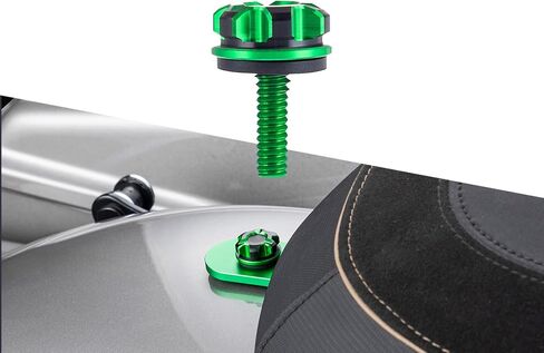 Advanblack Axion CNC Machined Knurled Seat Bolt Kit Billet 6061 Aluminum Seat Bolt Tab Screw Mount Knob Cover Compatible with Street Glide Road King Electra Dyna Softail 1997-2025 (Black) in Saudi Arabia