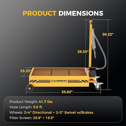 15 جالالًا مقلاة تصريف الزيت الكهربائي ، مضخة عالية التدفق 110 فولت ، 9.8 قدم خرطوم ، 200 واط محرك ، 2 عجلات دوارة قفل وعجلات اتجاهية مستقرة ، مقبض قابلة للطي ، الخدمة الثقيلة للشاحنات ، RVs ، سيارات الدفع الرباعي ، سوداء in Kuwait