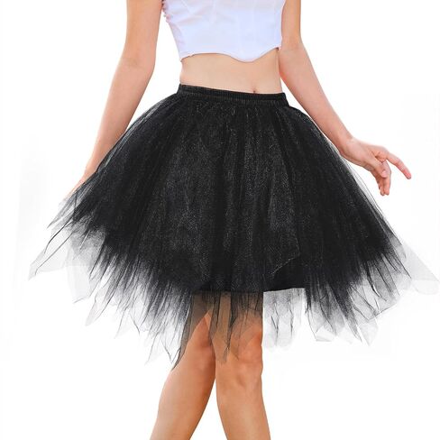 Zando Tutu for Women Adults 50s Vintage Ballet Bubble Skirt Halloween Costume Cosplay Puffy Tulle Petticoat Skirt Party in Saudi Arabia