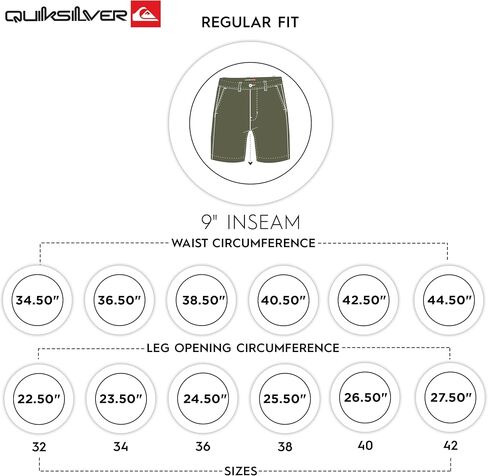 Quiksilver Men's Regular Fit Fixed Waist Water Friendly Active Hybrid Cargo Shorts (32-42 in Saudi Arabia