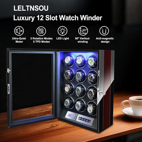 شاهد ويندر لـ 12 ساعة متعرجًا أوتوماتيكيًا ، ومحركات يابانية للغاية ، وإضاءة LED مدمجة ومكافحة شاشة لمس LCD in Kuwait