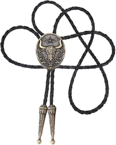 Western Cowboy Bolo Tie for Men Rodeo Western Bolo Tie Native American Round Necktie Costume Accessories in Saudi Arabia